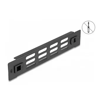 Tapa ciega ventilada DeLOCK embellecedor para rack de red de 10 pulgadas 1U negro