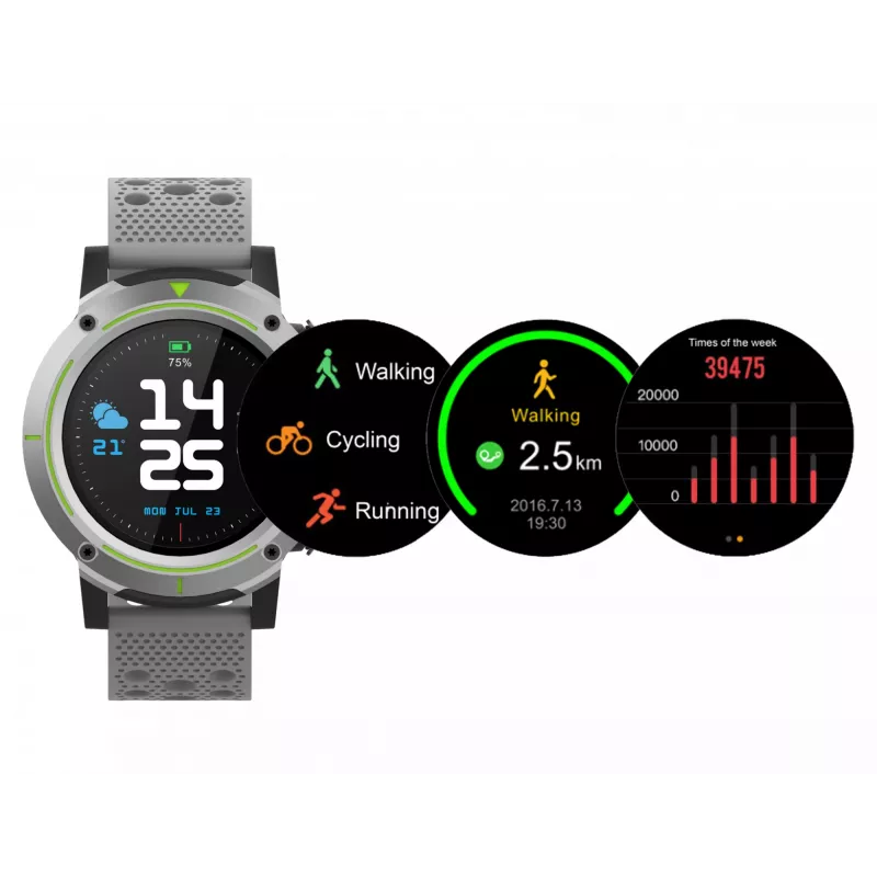 Denver SW-510 Smartwatch GPS, 1,3" pantalla táctil, gris