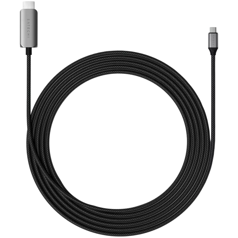 Cable Satechi USB-C a HDMI 2.1 8K, longitud: 1,96 m con conector HDMI 2.1 y USB-C
