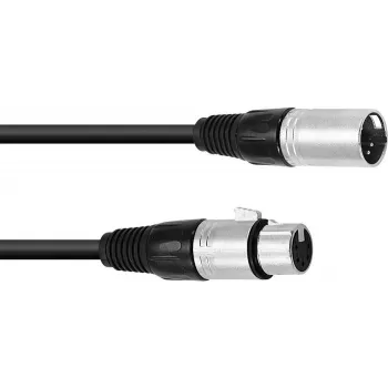 Cable de conexión XLR Omnitronic 30220768 — 1× conector macho XLR de 5 polos a 1× conector hembra XLR de 5 polos, 3 m