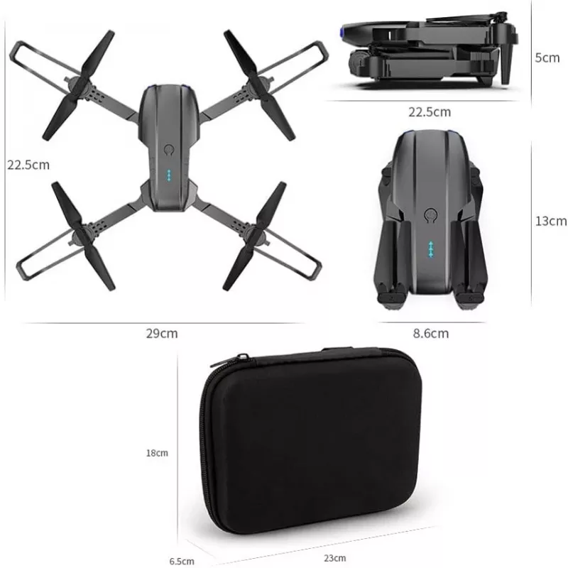 Dron E99 Pro | Dron + 3 baterías + bolsa de transporte Set | 1800mAh
