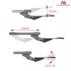 Maclean MC-757 bandeja para teclado bajo el escritorio, acero, máx. 2 kg, negra