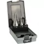 Set de brocas escalonadas Bosch HSS con mango de 3 caras para aluminio y plástico