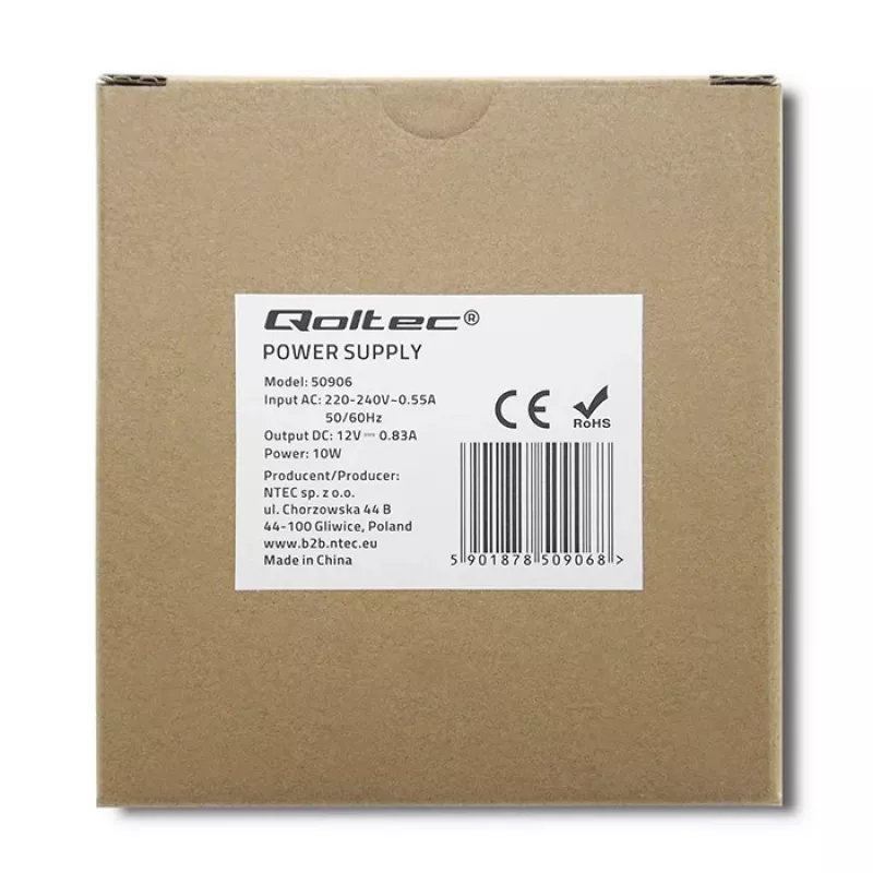 Fuente de alimentación para carril DIN 10W, 12V, 0,83A, delgada