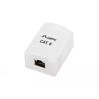 Toma de superficie RJ-45 blanca Lanberg OS6-0001-W