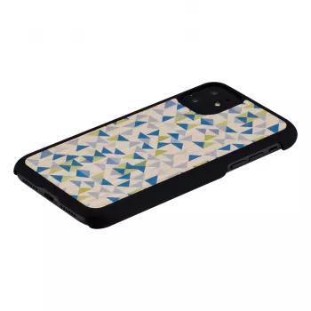 Funda para móvil man and wood para iPhone 11 — triángulo azul sobre negro, carcasa rígida protectora