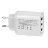 Cargador de pared MACLEAN MCE479W — cargador rápido USB de 3 puertos, 18W de potencia total