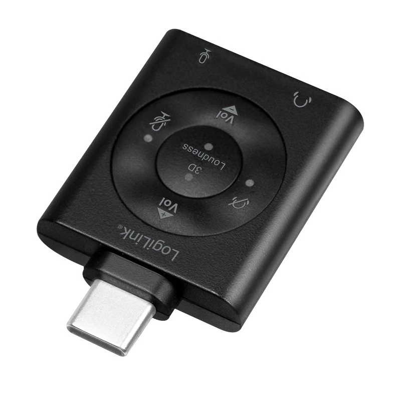 Adaptador de audio USB3.2 USB-C/macho a 2x conector hembra 3,5 mm 7.1