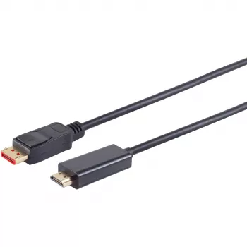 Adaptador de cable de vídeo S/CONN 10-71075 10 m DisplayPort HDMI Type-A negro