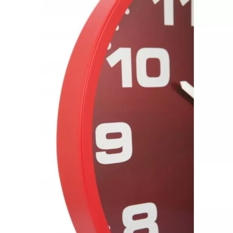 NeXtime Reloj 3053ro Dash Red, Ø35 cm, pared, rojo/plateado