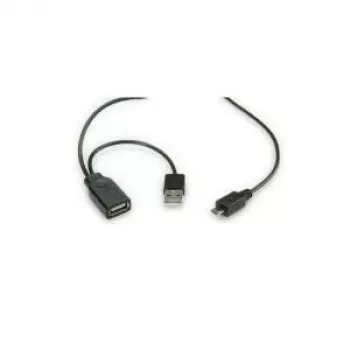 ROLINE cable en Y USB 2.0 - 2x Type-A (M / H) - Micro B M - 1m - apantallado - USB 2.0 Type Micro B - 1 mm (19.08.1009)