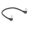 Cable de red DeLOCK RJ45 Cat.6A S/FTP fino acodado 90° hacia abajo 0,25 m negro