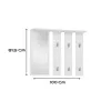 Perchero + espejo PARMA 100x15x.81.5 cm, blanco