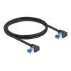 Cable de red DeLOCK RJ45 Cat.6A S/FTP en ángulo 1 m negro