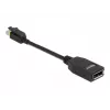DeLOCK - Adaptador DisplayPort - Mini DisplayPort (M) con bloqueo a DisplayPort (H) - DisplayPort 1.4 - 15 cm - libre de halógenos, compatible con 8K - Negro (65978)