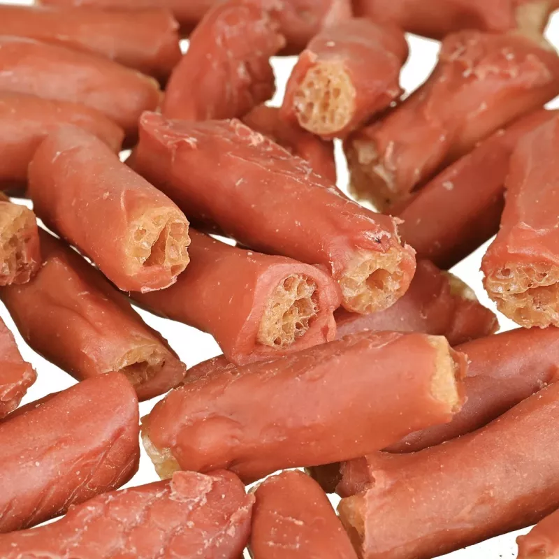 Snack para perros PETITTO rollitos de arroz con salmón 500 g