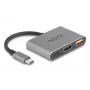 Adaptador de cable de vídeo DeLOCK 61071 0,1 m USB Type-C USB Type-C USB Type-A HDMI gris