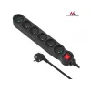 Alargador de corriente Maclean MCE188 5m 6 tomas interior negro
