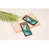 Funda protectora iKins para Samsung Galaxy Note 20 — diseño ágata aguamarina