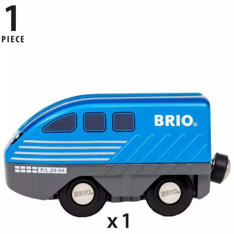 Tren BRIO World Pull Back Train negro azul 36019