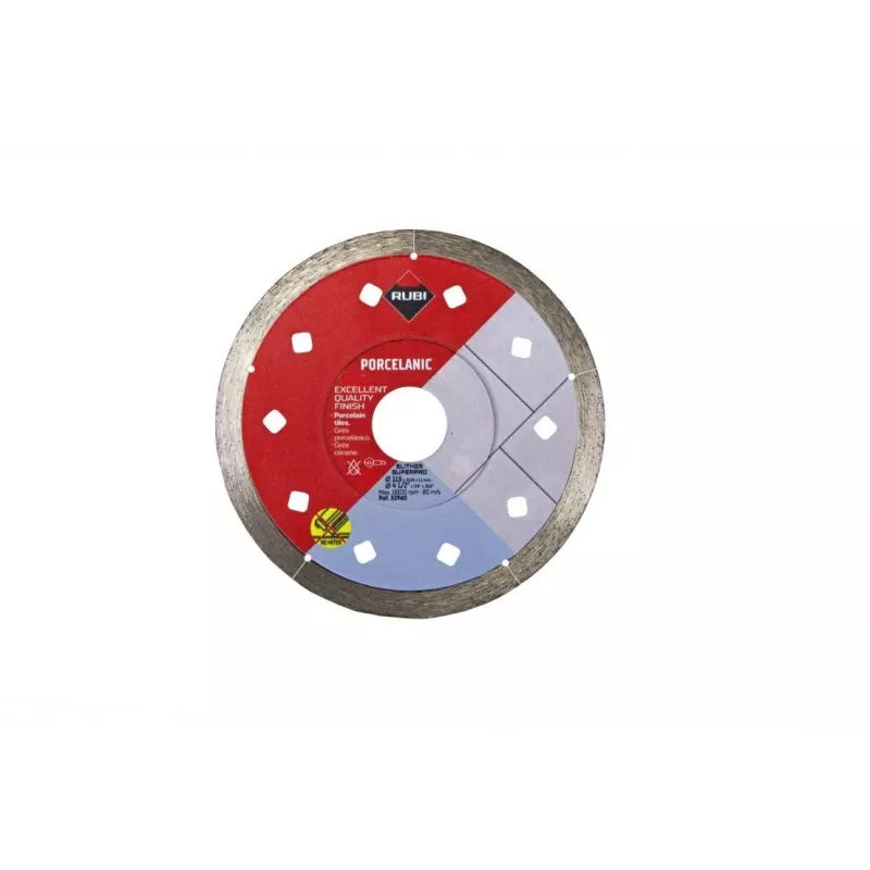 Disco de corte diamantado RUBI 115 mm Superpro para cortes precisos