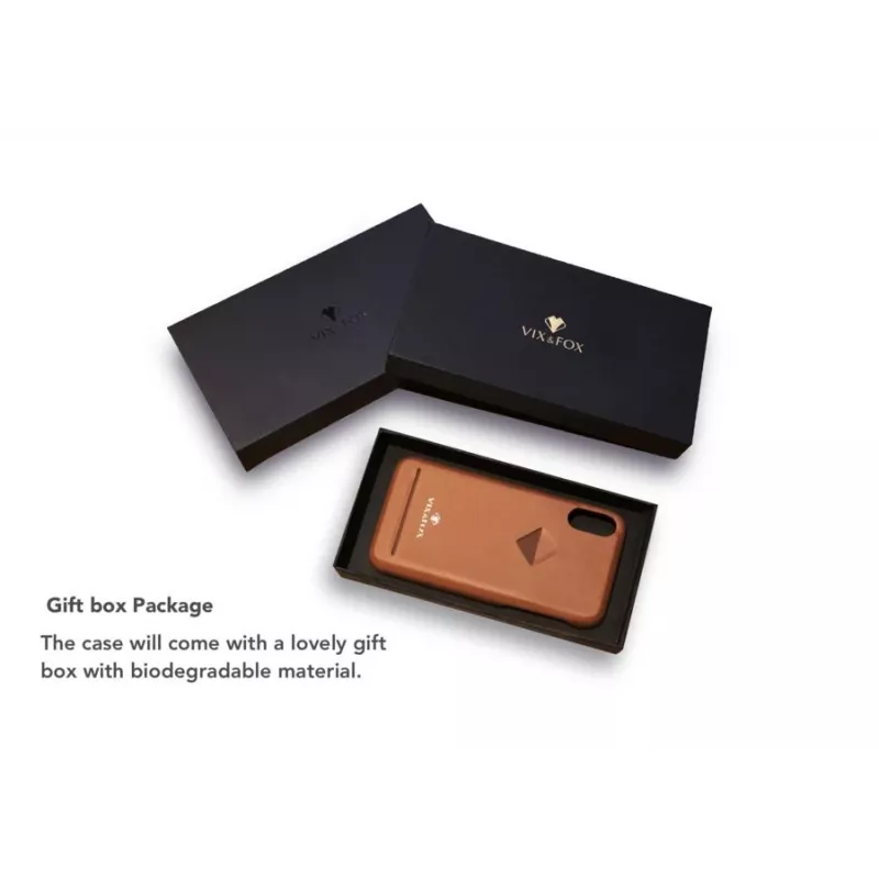 Funda trasera con compartimento para tarjetas VixFox para Samsung S9 — marrón caramelo, cubierta trasera con compartimento para tarjetas