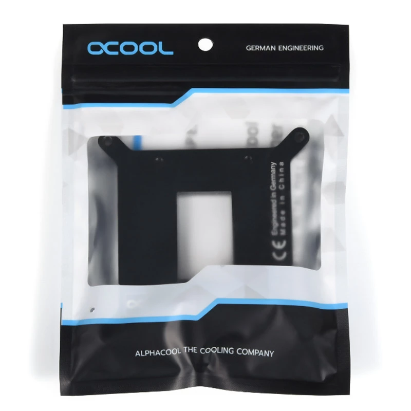 Backplate Alphacool 13072 metal negro 86x67x86mm