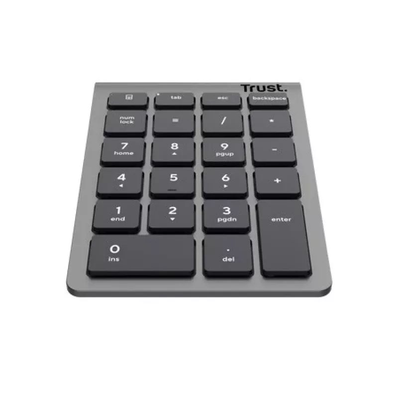 Teclado numérico TRUST Xalas 22 teclas RF Wireless interruptores de tijera para portátil/PC, plata, 94 g