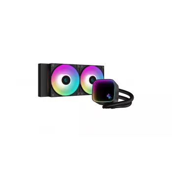 Refrigeración líquida todo en uno DeepCool LS520 SE — 3 ventiladores de 120 mm, radiador de aluminio de 280x120x27 mm, tubos de 41 cm, base de cobre, RGB