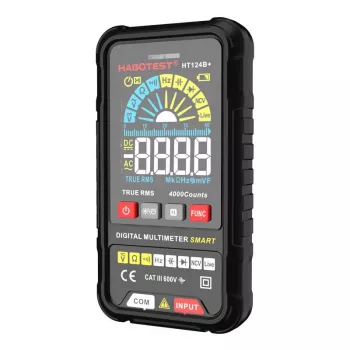 Multímetro digital Habotest HT124B+ — medición de tensión AC/DC y resistencia