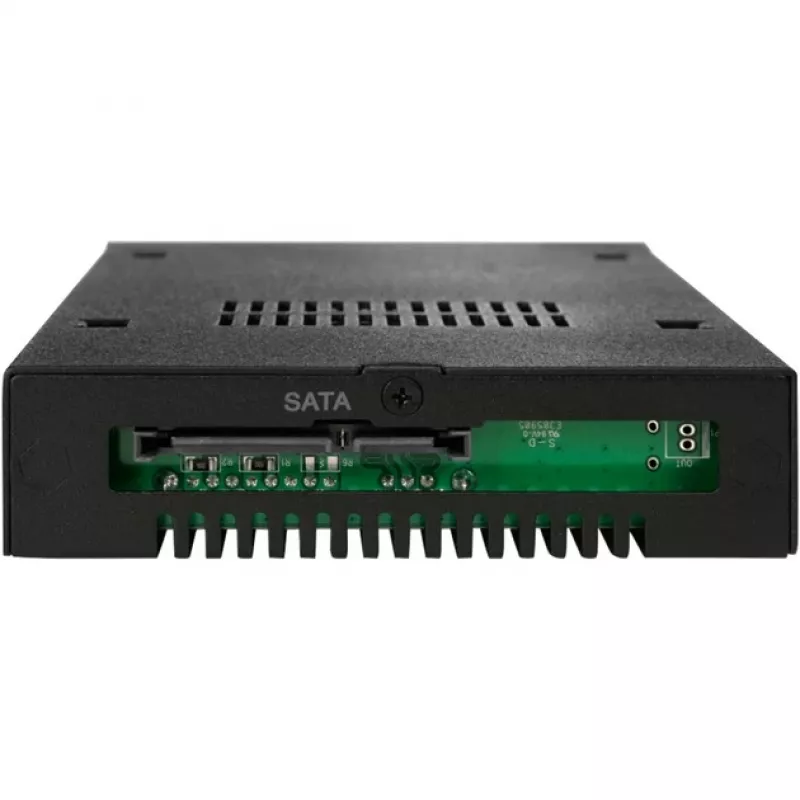 ICY DOCK - ToughArmor - MB991SK-B - Bahía para HDD/SSD SATA de 2,5 inch - Cuerpo metálico - Para bahía de 3,5 inch - SATA 6Gbit/s - Sin ventilador - Cerradura de seguridad