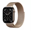 Apple Watch GPS + Cellular 46mm carcasa de titanio dorado correa Milanesa dorada S/M