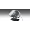 Radio reloj Muse M-170CMR — radio reloj digital, pantalla LED de 1,2 pulgadas, FM, AC 230V, respaldo AAA, espejo/blanco