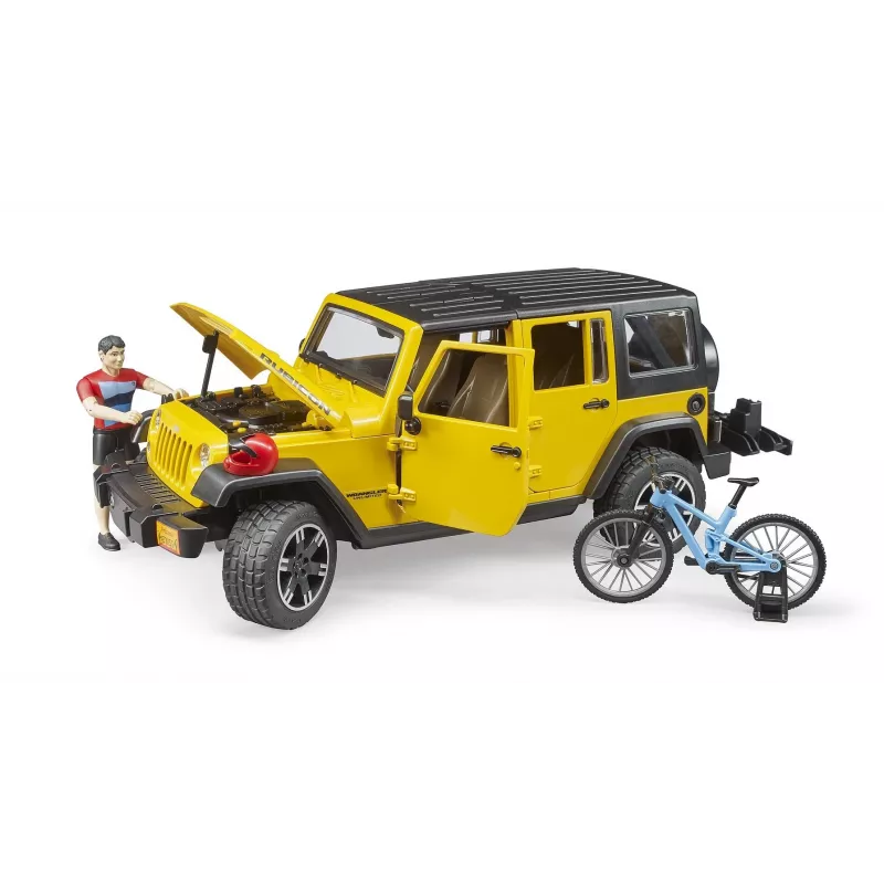 Vehículo de juguete Jeep BRUDER 02543 para temática de mountain bike y ciclistas, ABS, multicolor, a partir de 4 años