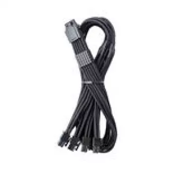 Cable de alimentación con funda CableMod C-Series Pro ModMesh 16‑Pin a 4×8‑Pin para fuentes de alimentación Corsair Type 4 y 3, 60 cm, negro
