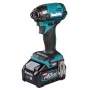 Makita TD002GD202 atornillador de impacto inalámbrico, 40 V XGT, sin escobillas, 220 Nm, hexagonal de 1/4", luz LED, con 2 baterías de iones de litio de 2,5 Ah, cargador rápido y maletín