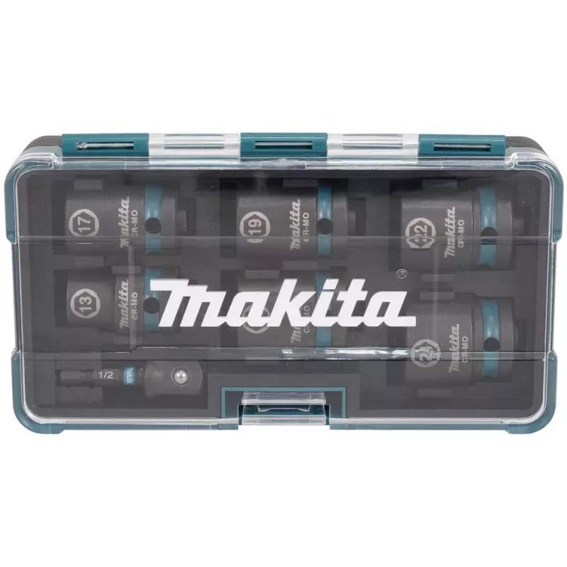 Makita E-16592 Llave de vaso para atornillador de impacto Juego de llaves de vaso negro, turquesa