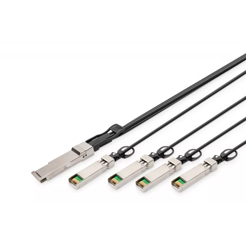 Cable de conexión directa Digitus 40G QSFP+ a 4xSFP+ 1m