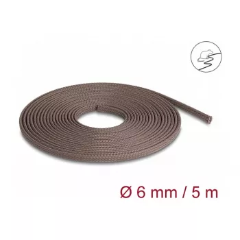 Funda de cables DeLOCK 20903 marrón poliéster 6 mm