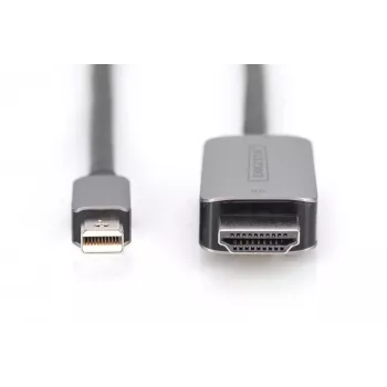DIGITUS - Cable adaptador - Mini DisplayPort (macho) a HDMI (macho) - 1,0 m - Compatibilidad con 8K 60 Hz - Negro (DB-340109-010-S)