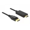 Adaptador de cable de vídeo DeLOCK 85318 DisplayPort a HDMI 3m negro