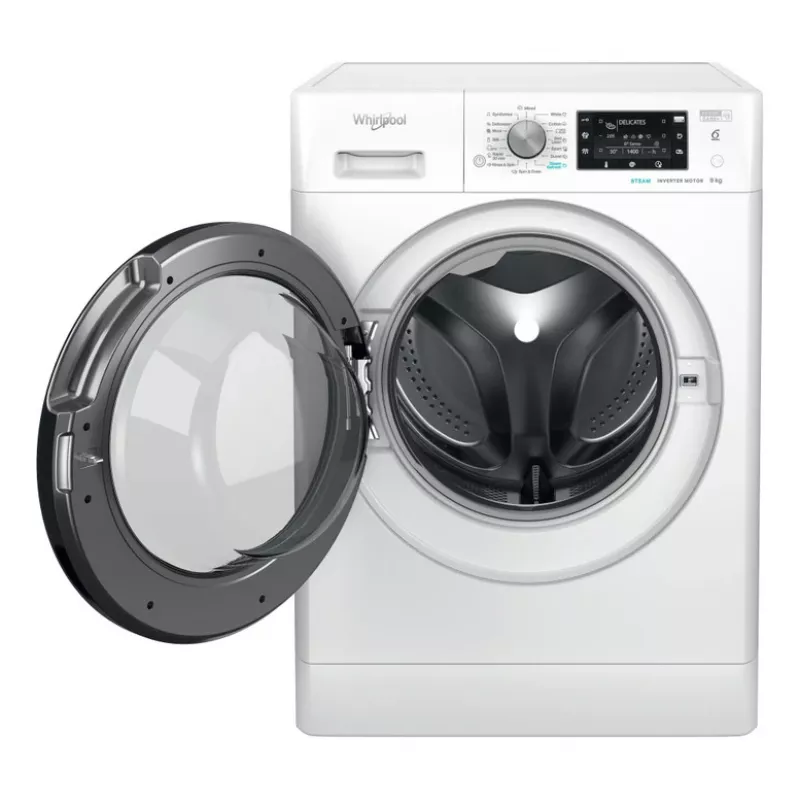 Lavadora WHIRLPOOL FFD 9489 BV EE, 9 kg, 1400 rpm, clase energética A, profundidad 63 cm, motor inverter, puertas negras