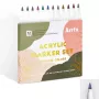 Rotuladores acrílicos Arrtx LC303649 — set de 12 colores metálicos, tinta acrílica, puntas fina/ancha