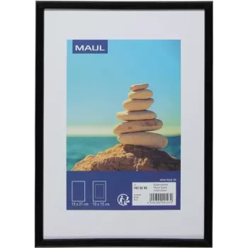 MAUL 1935090 - marco de fotos individual - placas de MDF - plástico - policarbonato (PC) - negro - sobremesa - 15 x 21 cm - rectangular