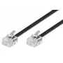Cable telefónico Microconnect MPK186 RJ11 RJ11 6 m negro