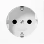 Toma de corriente CEE 7/3 Jung A 1520 KI WW, blanco, duroplast, 250 V, 16 A, 55×55 mm