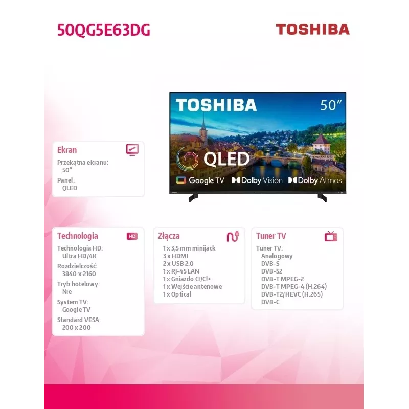TV QLED 50 inch 50QG5E63DG