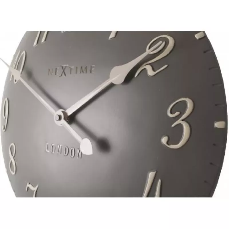 NeXtime Reloj 3084gs London Arabic, Ø34,5cm, pared, gris/blanco