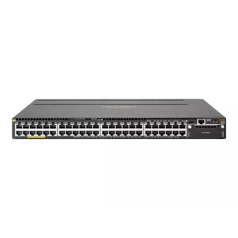 HPE - Serie Aruba - Switch - 3810M 48G PoE+ 1 slot L3 - gestionado - 48 x 10/100/1000 (PoE+) - montaje en rack - PoE+