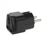 Maclean MCE155 adaptador de enchufe universal, toma UK a enchufe EU, negro